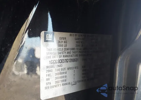 2016 Chevrolet Colorado Lt z USA, uszkodzony, nr VIN 1GCGSCE37G1280601